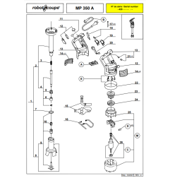 Pièces détachées pour mixeur robotcoupe MP350 (attention aux model exact et numero de série)