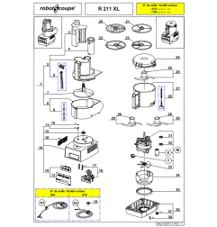 Pièces détachées pour Robotcoupe R211XL