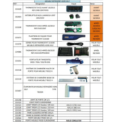 Pièces pour MEUBLE RÉFRIGÉRÉ HORS SELF TOURNUS EQUIPEMENTS