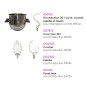 Kit REDUCTION 20L (Cuve, crochet, palette et fouet) POUR 40L - 650126 Kit REDUCTION 20L (Cuve, crochet, palette et fouet) POUR 40L - 650126