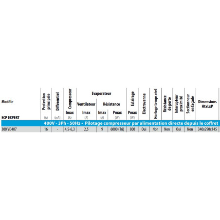 COFFRET ECP EXPERT 300 VD407 (4,5-6,3A)