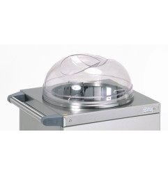 couvercle en polycarbonate transparent pour distributeur d'assiettes tournus diam 375mm