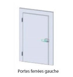 Porte chambre froide passage L620xH1900mm sur panneau L800xH2015mm