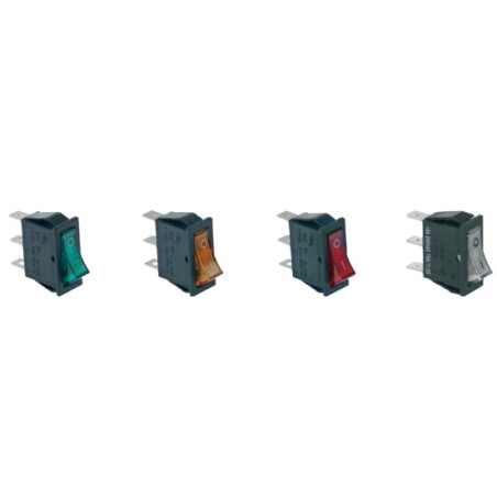 INTERRUPTEURS BASCULANTS COULEURS (DECOUPE 11x30mm) - IP40