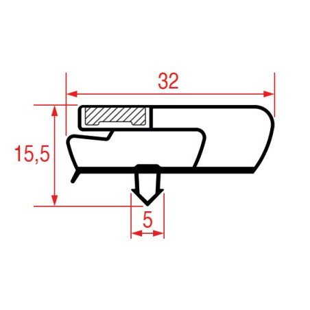 JOINT 1031 ou 9797 A ENCASTRER 590x390 mm