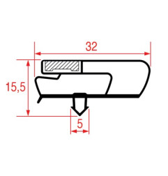 JOINT 1031 ou 9797 A ENCASTRER 580x460 mm