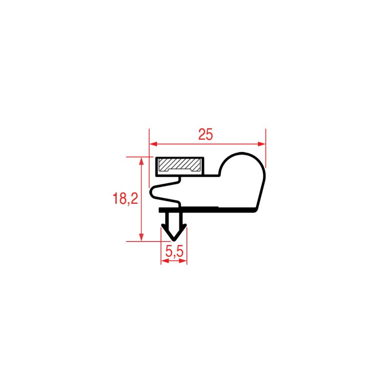 JOINT 1007 ou 9010 A ENCASTRER 630x425 mm