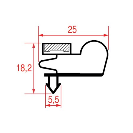 JOINT 1007 ou 9010 A ENCASTRER 630x425 mm