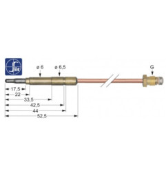 THERMOCOUPLE SIT M9x1 500 mm