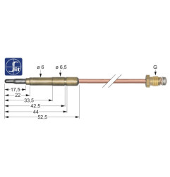 THERMOCOUPLE SIT M9x1 1500 mm