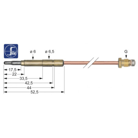 THERMOCOUPLE SIT M9x1 1500 mm