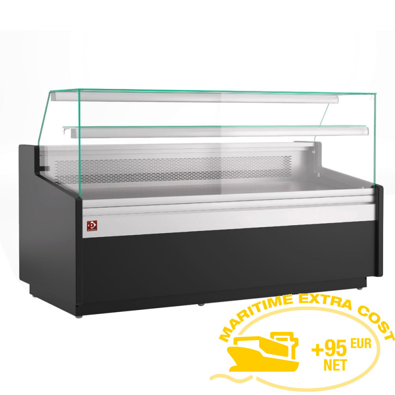 Comptoir vitrine ventilé, avec réserve - NOIR Comptoir vitrine ventilé, avec réserve - NOIR