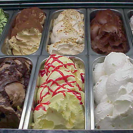 Comptoir présentoir pour crème glacée, 10 bacs