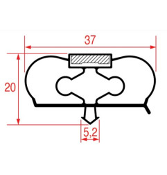 JOINT 1017 ou 9798 A ENCASTRER INFRICO CORECO 2500 mm