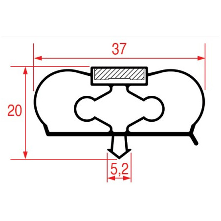 JOINT 1017 ou 9798 A ENCASTRER INFRICO CORECO 2500 mm