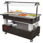 Buffet - Salad bar réfrigéré, 4x GN 1/1-150 (bois Wengé) Buffet - Salad bar réfrigéré, 4x GN 1/1-150 (bois Wengé)