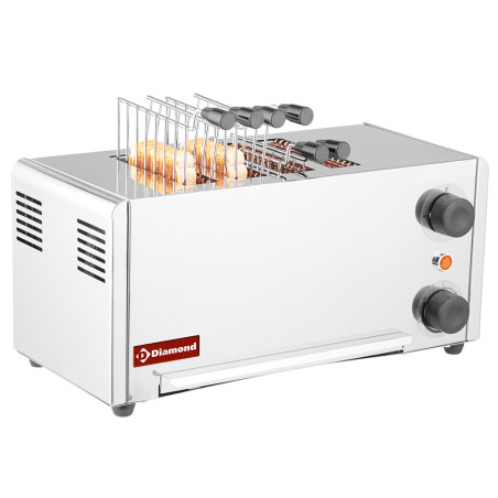 Toaster (croque-monsieur) électrique 4 pinces - Acier inox.