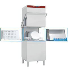Lave-vaisselle & batteries à capot, panier 600x500 mm + Adoucisseur en continu