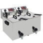 Friteuse de table électrique 2x 10 litres + robinet de vidange Friteuse de table électrique 2x 10 litres + robinet de vidange
