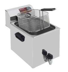 Friteuse de table électrique 8 litres + robinet de vidange