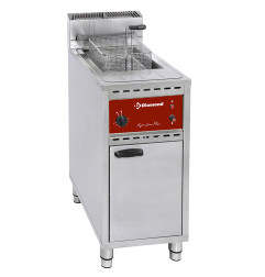 Friteuse gaz, 1 cuve 16 lit., sur meuble