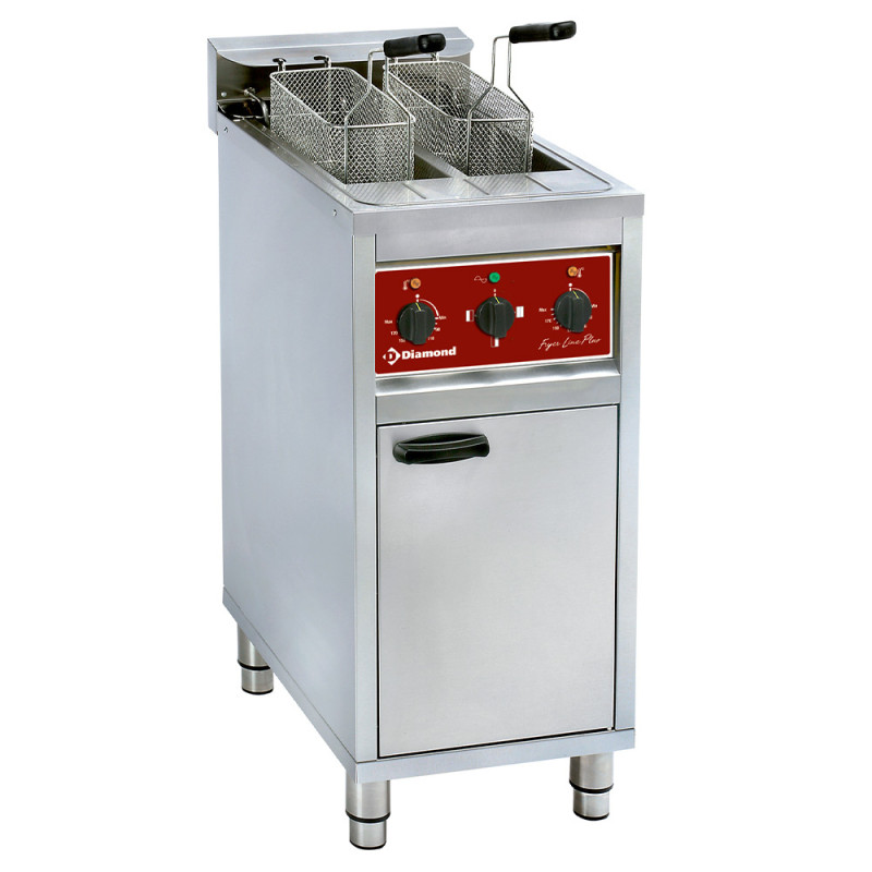 Friteuse électrique 2x 10 lit. sur meuble