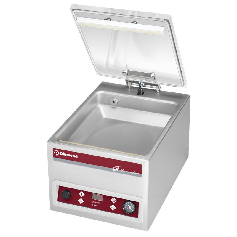 Machine sous-vide, chambre 280x310xh85 mm. - 4 m3/h Machine sous-vide, chambre 280x310xh85 mm. - 4 m3/h