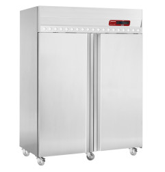 Armoire frigorifique ventilée 1400 Lit. 2 portes GN 2/1, sur roues