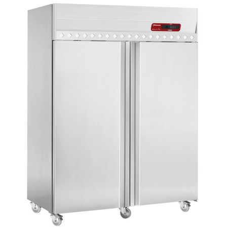 Armoire frigorifique ventilée 1400 Lit. 2 portes GN 2/1, sur roues