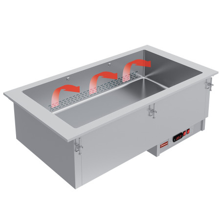 Elément bain-marie 3 GN 1/1 - à sec - ventilé