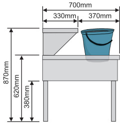 Lave-mains combiné sur piètement