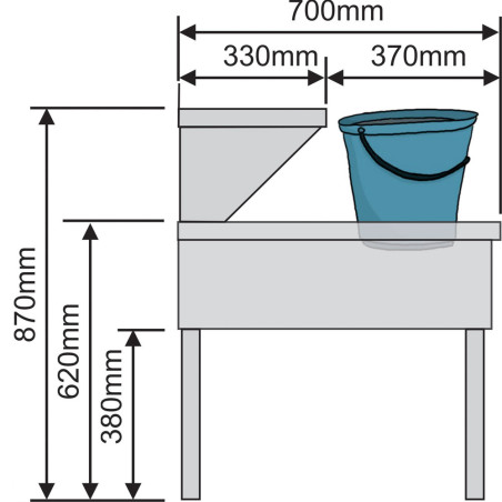 Lave-mains combiné sur piètement