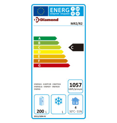 Table frigorifique, ventilée, 2 portes GN 1/1 (260 Lit.)