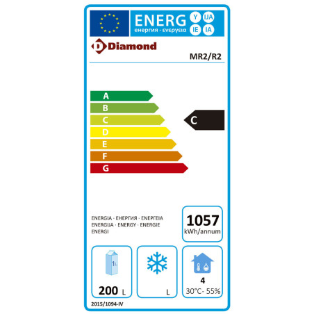 Table frigorifique, ventilée, 2 portes GN 1/1 (260 Lit.)