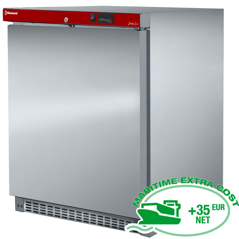 Congélateur statique, 150 litres. acier inox