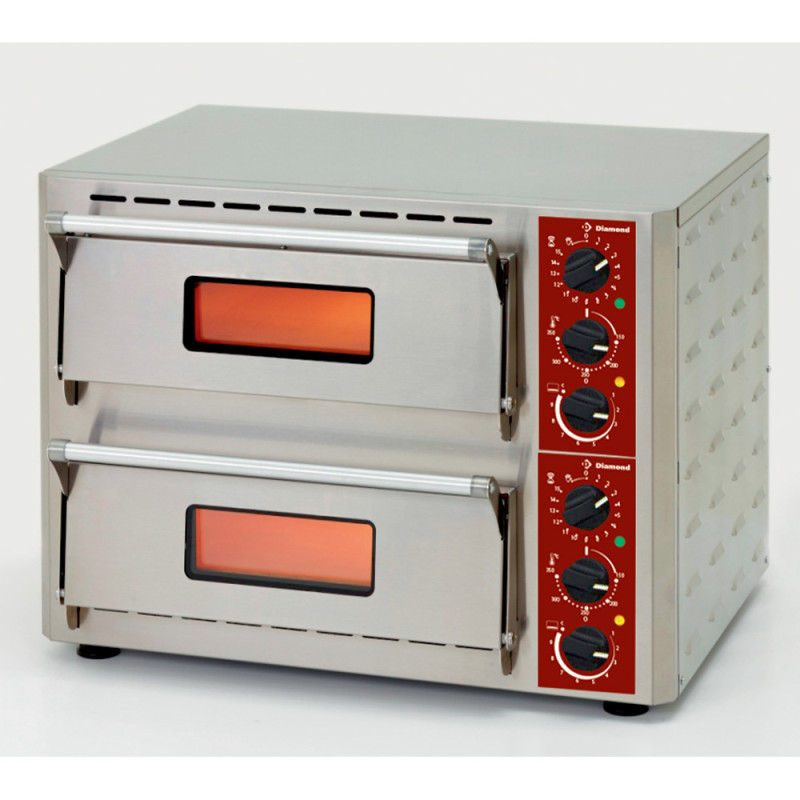 Four électrique pizzas, 2 chambres (3+3 kW) 430x430xh100 mm Four électrique pizzas, 2 chambres (3+3 kW) 430x430xh100 mm