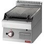 Grill pierre de lave, 1/2 module, grille en fonte "double face"