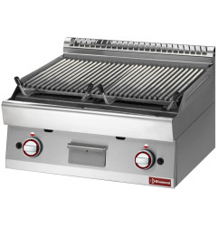 Grill pierre de lave, 1/1 module, grille en fonte "double face"