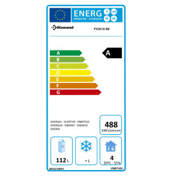 Frigo ventilé, 150 litres. acier inox