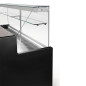 Comptoirs vitrine réfrigérés à vitre droite 90°, avec réserve - NOIR Comptoirs vitrine réfrigérés à vitre droite 90°, avec réserve - NOIR
