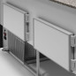 Comptoir vitrine réfrigéré à vitre droite 90°, avec réserve - GRIS/BLANC Comptoir vitrine réfrigéré à vitre droite 90°, avec réserve - GRIS/BLANC