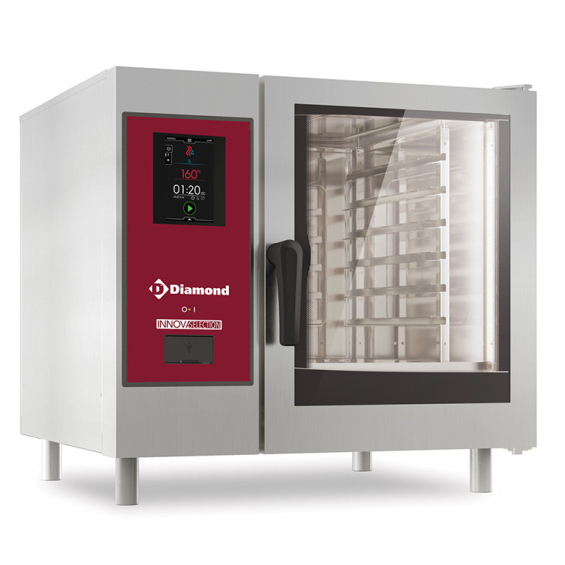 Four électrique "TOUCH" vapeur directe/convection 6x GN 1/1 + Cleaning Four électrique "TOUCH" vapeur directe/convection 6x GN 1/1 + Cleaning