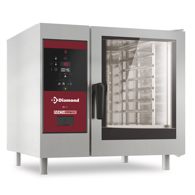 Four gaz vapeur directe et convection, 6x GN 1/1+Cleaning Four gaz vapeur directe et convection, 6x GN 1/1+Cleaning