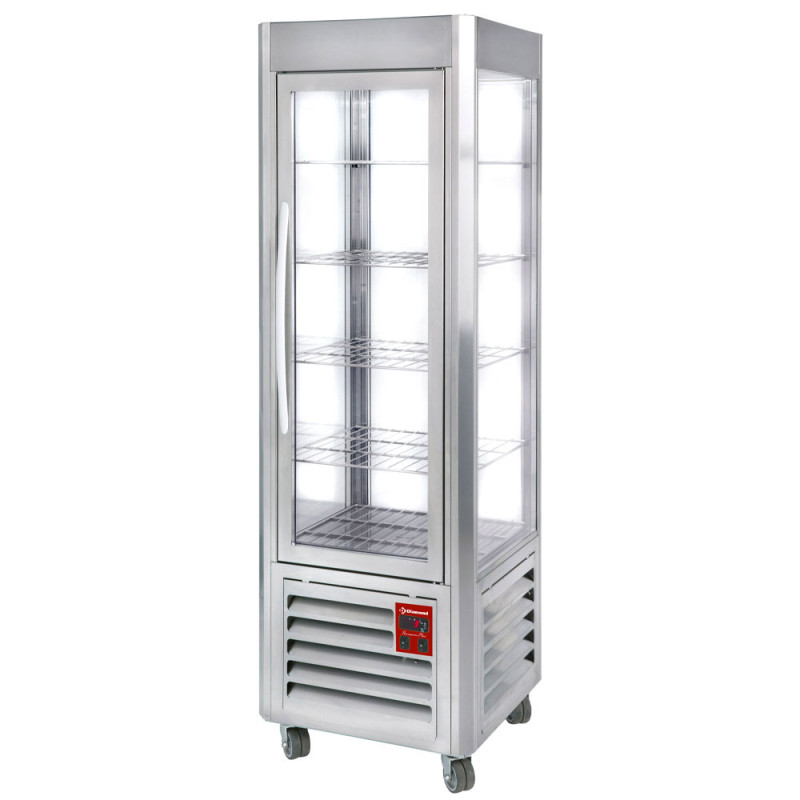 Vitrine panoramique, 5 grilles, 360 LT, Inox.