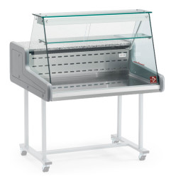Comptoir-vitrine réfrigéré mobile 1m50 - vitre droite