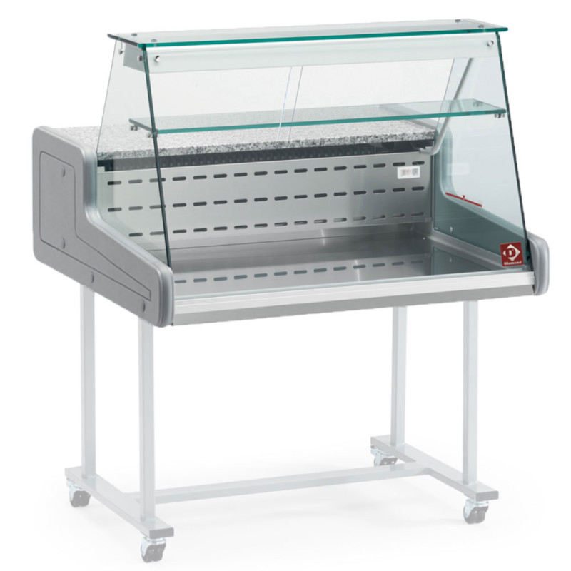 Comptoir-vitrine réfrigéré mobile 1m50 - vitre droite Comptoir-vitrine réfrigéré mobile 1m50 - vitre droite