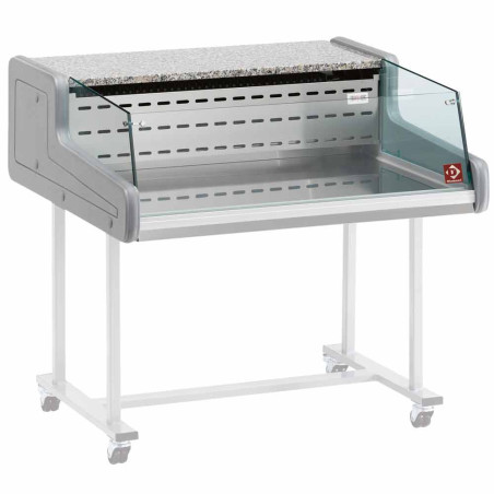 Comptoir vitrine réfrigérée mobile 1m50 - vitre self-service