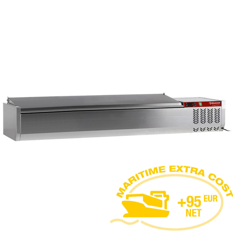 Structure réfrigérée 7x GN 1/4 - 150 mm, avec couvercle inox Structure réfrigérée 7x GN 1/4 - 150 mm, avec couvercle inox