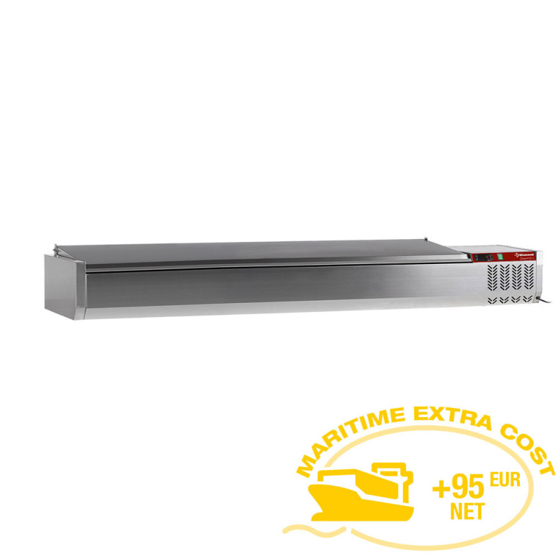 Structure réfrigérée 10x GN 1/4 - 150 mm, avec couvercle inox Structure réfrigérée 10x GN 1/4 - 150 mm, avec couvercle inox
