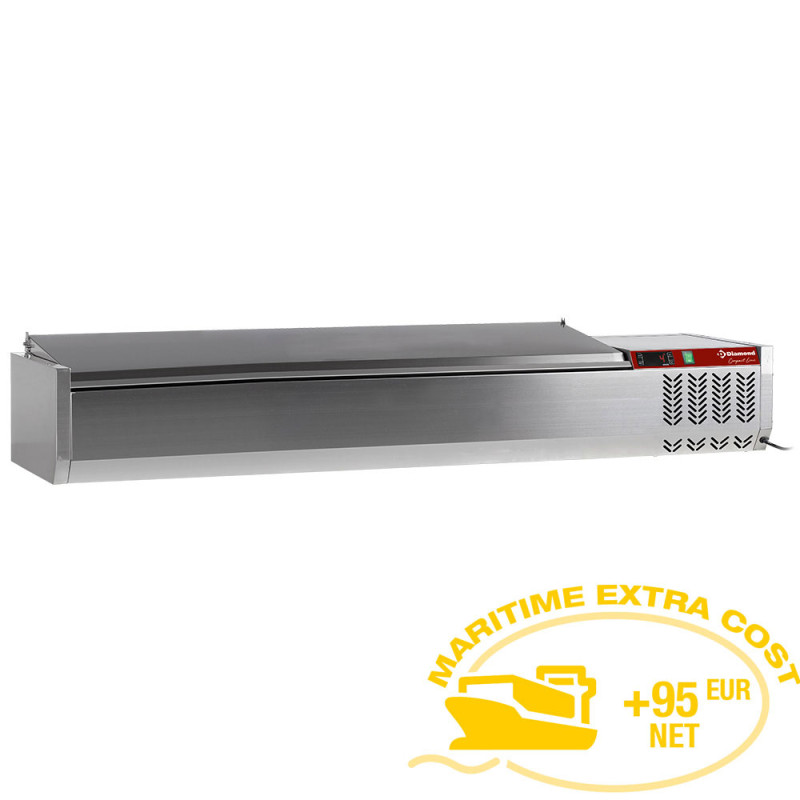 Structure réfrigérée 7 x GN1/3-150 mm, avec couvercle inox Structure réfrigérée 7 x GN1/3-150 mm, avec couvercle inox